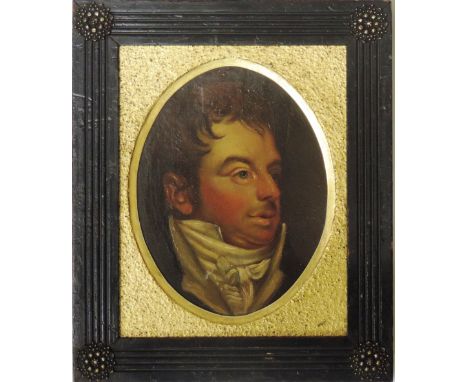 19th Century English School

"King George IV," oval head portrait, side profile, O.O.B., 18cms x 14cms (7" x 5 1/2"), in gilt