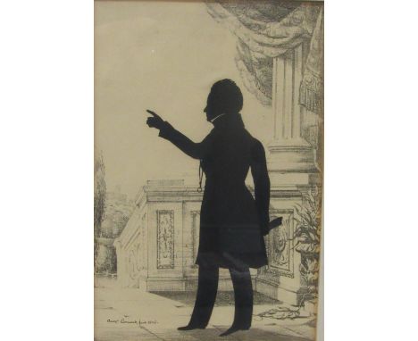 Auguste Eduart, 1836

Silhouette: A fine silhouette, "Portrait of a Gentleman on a Classical Balcony," signed and dated 1836,