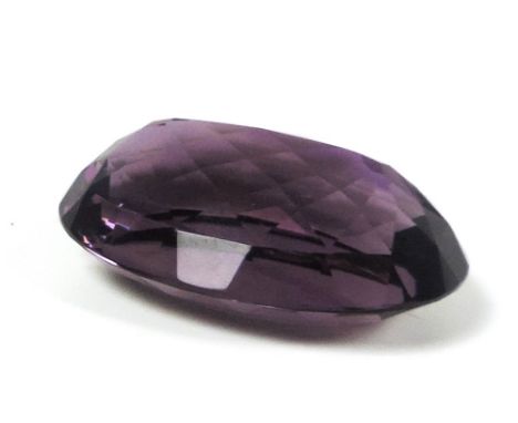 Precious Stones: A large faceted-cut oval Amethyst, approx. 264ct, & 5.5cms long. (1)