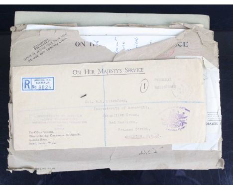 A collection of WW II and later ephemera relating to Col. ER Litchford of (fuse dept) Royal Arsenal, to include diaries, lett