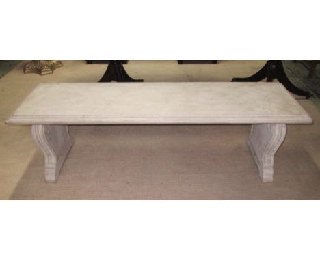 HALL BENCH, American by Sikes of Philadelphia, Palladian style, later painted finish, 152cm x 45cm x 44cm H.