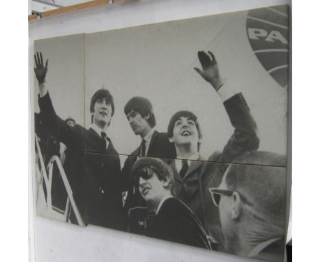 TRIPTYCH PRINT, large rectangular, depicting The Beatles.