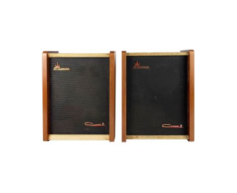 1960s Seeburg Channel 2 jukebox corner speakers. Playing condition untested. Speaker cases are in a good condition with resto