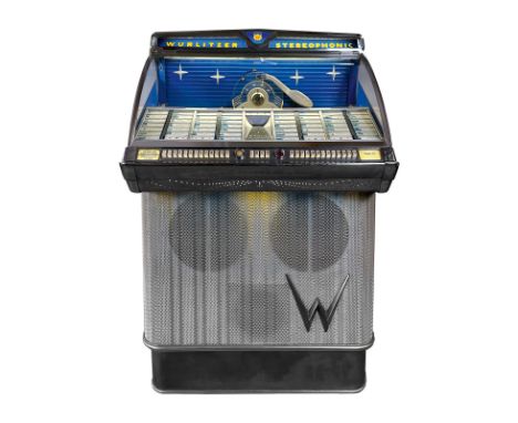 1959 Wurlitzer 2304S Stereo Jukebox. 104 selection jukebox playing 78 RPM records. It comes with 26 records. The jukebox appe