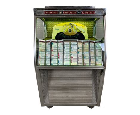 1957 Wurlitzer 2150 Jukebox. 200 selection jukebox playing 45 RPM records. It comes with 80 records. The jukebox is almost fu