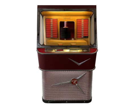 1959 Belgian Rennotte CM 80 Jukebox. 80 selection jukebox playing 45 RPM records. It comes with 40 records. The jukebox appea