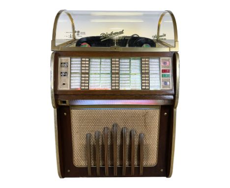 1954-1956 Wiegandt Diplomat A 120 Jukebox. 120 selection jukebox playing 45 RPM records. It comes with 60 records. The jukebo