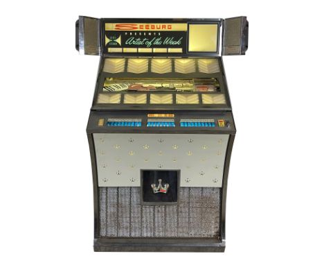 1962 Seeburg EDS 160 Jukebox. 160 selection jukebox playing 33 and 45 RPM records. It comes with 80 records. The jukebox appe