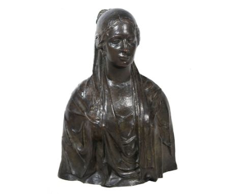 Joan Borrell Nicolau (Barcelona, August 13, 1888 - April 26, 1951)“La Ramona”.Bronze sculpture.Signed and dated 1922. Post mo