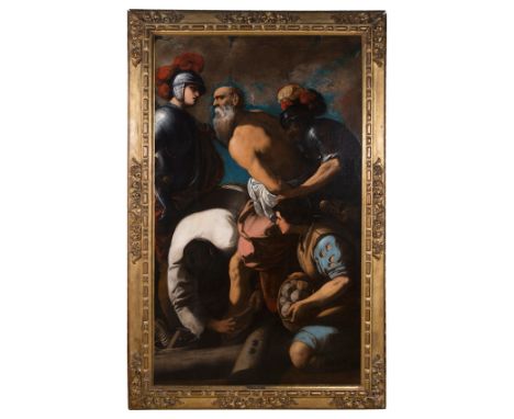 Luigi Amidani (Parma, 1591 - after 1629)“Martyrdom of St. Matthias”Oil on canvas. 206 x 125 cm.This is a painting that was pr