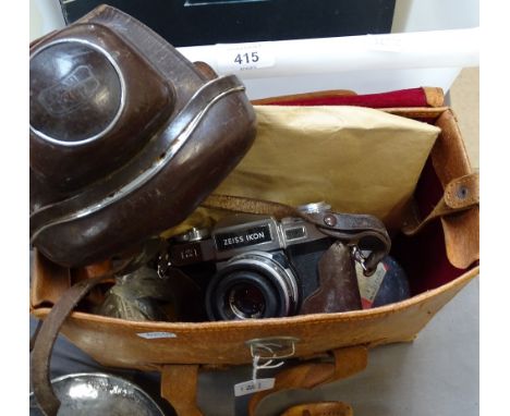 A Zeiss Ikon camera, and accessories etc 