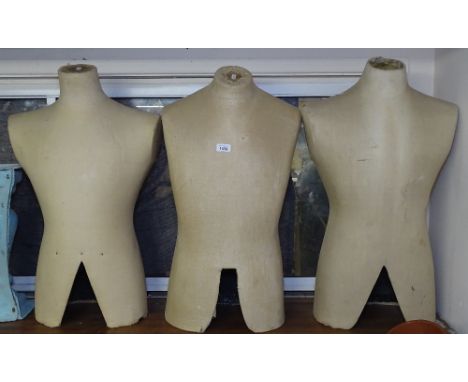 3 Vintage half mannequins 
