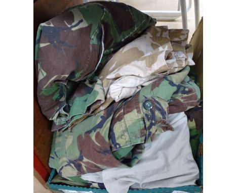A quantity of Army camouflage uniforms 