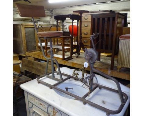 A unusual Vintage tubular steel exercise bike 
