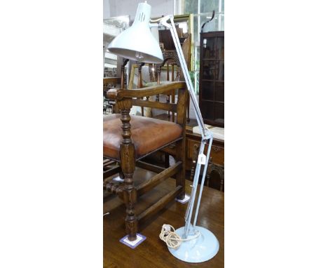 An American painted industrial anglepoise lamp 