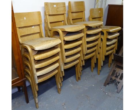 22 Vintage children's stacking school chairs 