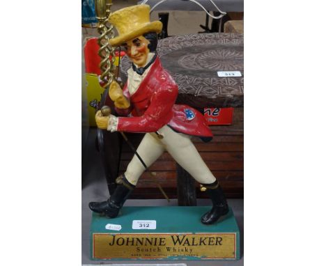 A Vintage composition Johnnie Walker bar figure, height 39cm 