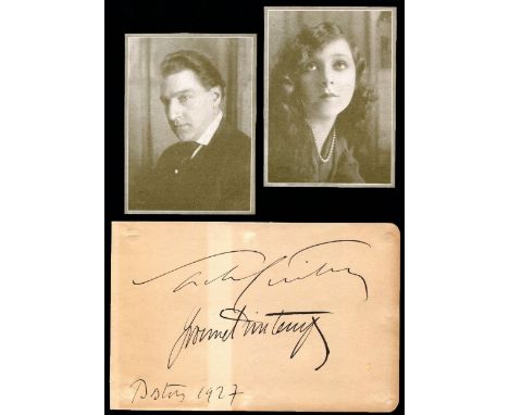 GUITRY SACHA &amp; PRINTEMPS YVONNE: Sacha Guitry (1885-1957) French Actor &amp; Director &amp; Yvonne Printemps (1894-1977) 