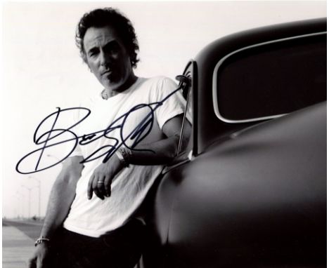 SPRINGSTEEN BRUCE: (1949- ) American Rock Singer &amp; Guitarist. An excellent and attractive signed 10 x 8 photograph, the i