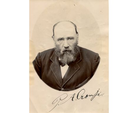 CRONJE PIET: (1836-1911) South African Boer General who fought in the Anglo-Boer Wars of 1880-81 and 1899-1902. Vintage signe