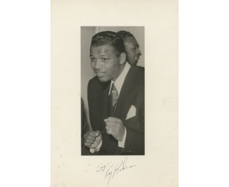 ROBINSON SUGAR RAY: (1921-1989) American Boxer, World Middleweight Champion 1951, 1951-52, 1955-57, 1957, 1958-60. A good vin