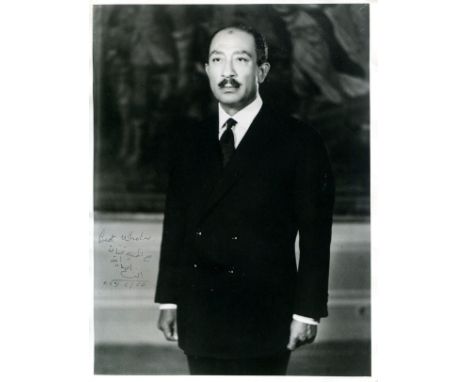 SADAT ANWAR EL: (1918-1981) President of Egypt 1970-81 & Prime Minister of Egypt 1980-81. Nobel Peace Prize winner, 1978. Ass