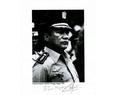 NORIEGA MANUEL: (1934-2017) Panamanian military Officer and Politician, a dictator who was the de Facto ruler of Panama 1983-