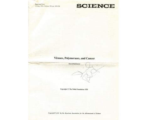 BALTIMORE DAVID: (1938-&nbsp;&nbsp;&nbsp;&nbsp; ) American Biologist, Nobel Prize winner for Physiology or Medicine, 1975. A 
