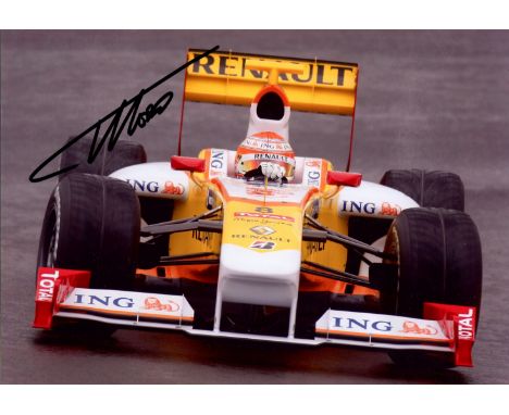 FORMULA ONE: Fernando Alonso (1981-      ) Spanish Motor Racing Driver, Formula One World Champion 2005 & 2006. Two signed co