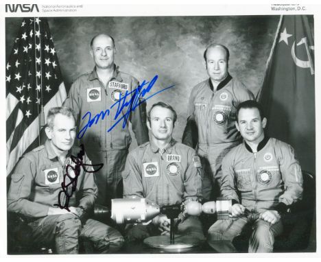 ASTRONAUTS: A good small selection of three NASA signed 8 x 10 photographs by four American NASA Astronauts, comprising Charl