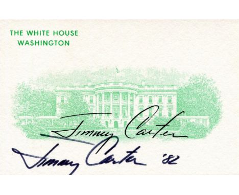 CARTER FAMILY: Selection of signed documents by various members of the Carter family, comprising Jimmy Carter (1924- ) Americ
