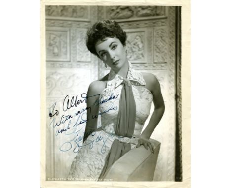 TAYLOR ELIZABETH: (1932-2011) English Actress, Academy Award winner. A good vintage signed and inscribed 8 x 10 photograph, t