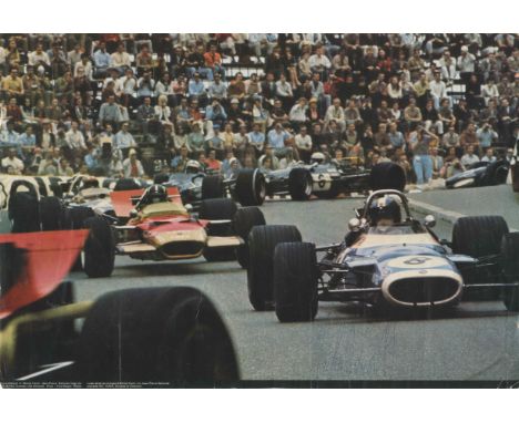 RINDT JOCHEN: (1942-1970) German Formula One Motor Racing Driver, World Champion, 1970. Signed colour 16.5 x 11 poster, the i