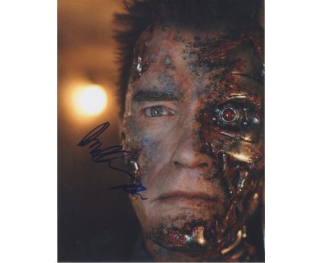 TERMINATOR: ARNOLD SCHWARZENEGGER (1947- ), Austrian-born American Actor, former Bodybuilder and Politician. Colour signed 11