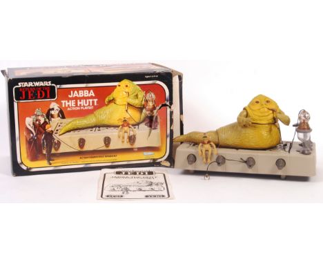 An original vintage Star Wars Kenner made ' Jabba The Hutt Action Playset .' 100% complete, with instructions. Within it's or