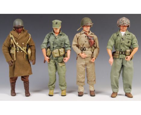 1/6 Scale Collection - a collection of 4x Dragon made 1:6 scale WWII Second World War US Army scale action figures. All unbox