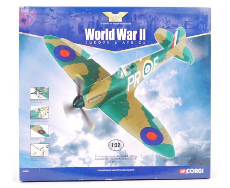 A Corgi Aviation Archive series ' World War II ' 1:32 scale diecast model No. AA33901 ' Supermarine Spitfire Mk1A '. Model ap