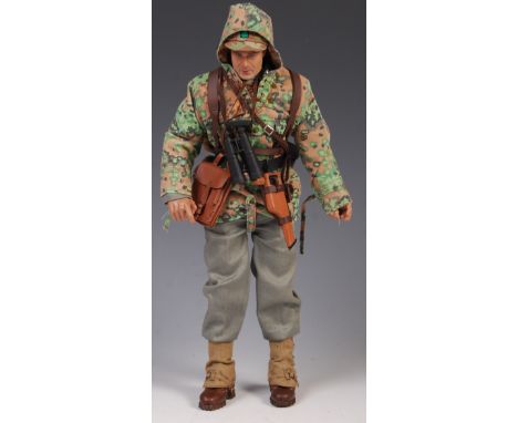 1/6 Scale Collection - an unknown make (likely DID Corp ) 1:6 scale WWII Second World War Nazi German model action figure. Hi