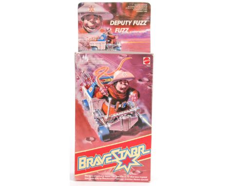 A VERY rare original vintage 1980's Mattel made Bravestarr action figure ' Deputy Fuzz '. Factory sealed, with contents untou