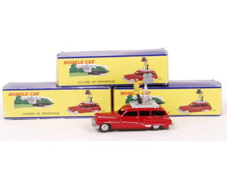 A collection of x3 ' Club Dinky France ' Modele CDF re-issue / Dinky style diecast model cars / vehicles. All being No. 93 ' 
