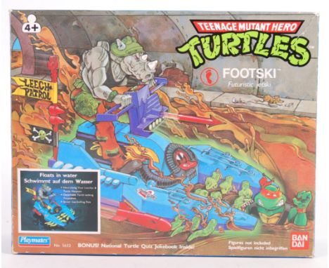 An original vintage Playmates made Teenage Mutant Hero / Ninja Turtles boxed action figure playset ' Footski'. Includes the u
