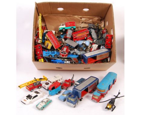A good LARGE collection of assorted loose playworn vintage Corgi diecast models. Including: Corgi Comics, James Bond related,