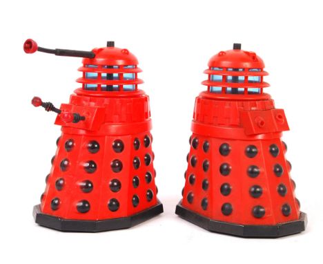 Two vintage Palitoy / Tomy made 1970's Doctor Who / Dr Who ' Talking Dalek ' battery operated figures. One appears complete w