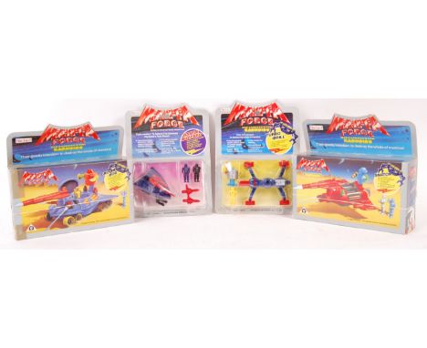 A collection of 4x vintage Bluebird made Manta Force carded / boxed action figure playsets. Comprising: Snatch (boxed), Groun