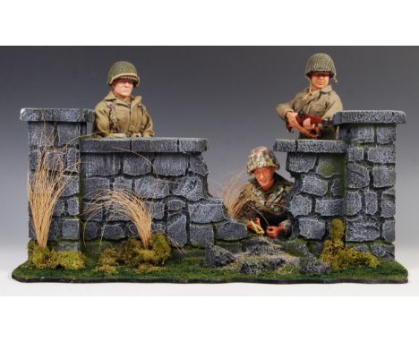 1/6 Scale Collection - a WWII Second World War US Army 1:6 scale ' Wall ' diorama. Comprising of a well made 1:6 scale wall, 