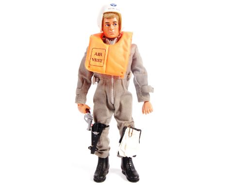 An original vintage Palitoy made Action Man figure, with ' Scramble Pilot ' outfit. Comprising: helmet, overalls, air vest, f