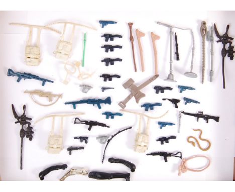 A good collection of approx x40 vintage Kenner / Palitoy Star Wars action figure weapons and accessories. Including backpacks