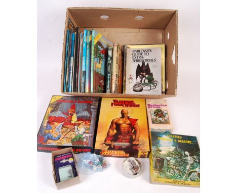 A good large collection of assorted vintage Dungeons &amp; Dragons / Fantasy War Gaming boxed sets and books / manuals. To in