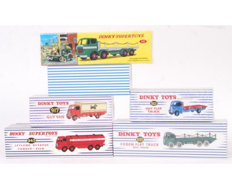 A collection of 6x Atlas Editions reissued Dinky Toys diecast models - all lorries / trucks. To include; 920 Guy, 917 Guy Van