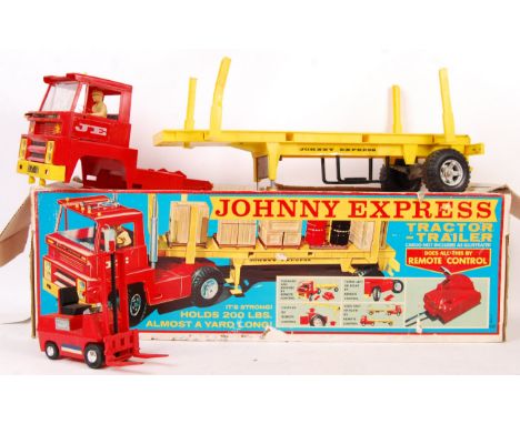 An original vintage Topper toys made Johnny Express RC Radio Controlled model kit 'Tractor Trailer' within the original box. 